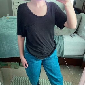 Brandy Melville Dark Grey short sleeve shirt with pocket